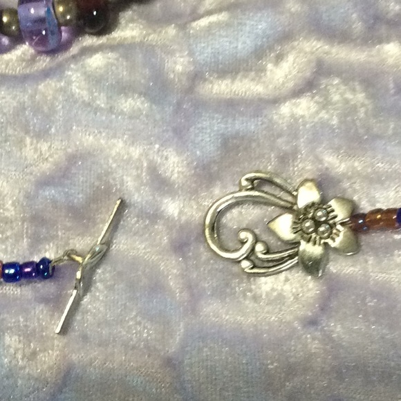 Vtg glass handmade 24” necklace and bracelet Set - Picture 5 of 6